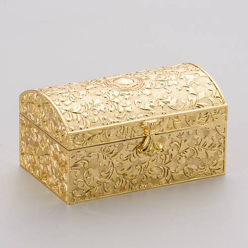 Porta Jóia Retangular Dourado 105cm Prestige
