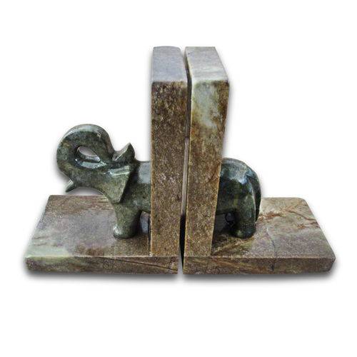 Porta Livros Modelo Elefante em Pedra Sabão Exclusivo