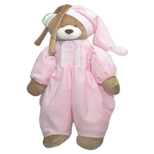 Porta Pijama Urso Nino Rosa - Zip Toys