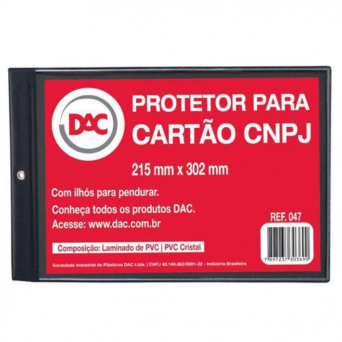 Porta Quadro Protetor Cartão CNPJ Dac