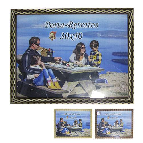 Porta Retrato 30x40 com Moldura de Madeira Trelica Colors para Parede