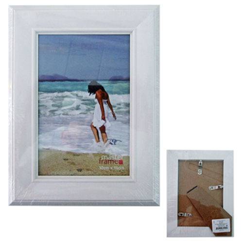Porta Retrato 10x15 com Moldura de Plastico Branco Liso