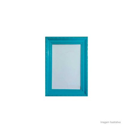 Porta Retrato 10x15cm Queem Azul Turquesa Brilhante Infinity