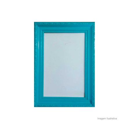 Porta Retrato 15x21cm Queem Azul Turquesa Brilhante Infinity