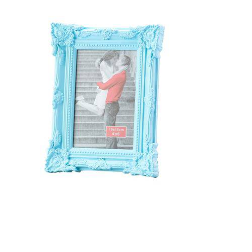 Porta Retrato 13x18 de Plástico Retrô Azul Lyor - L3051