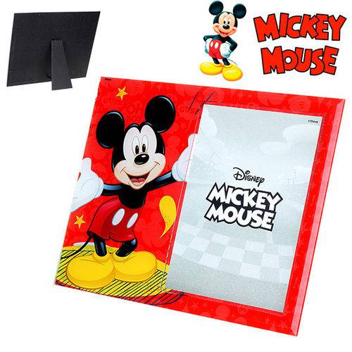 Porta Retrato 13x18 de Vidro Vertical Mickey