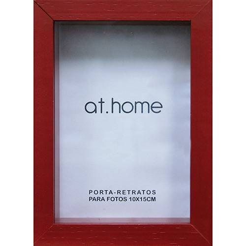 Porta-Retrato 66152 Caixa Liso Vermelho 10x15cm para 1 Foto - At.home