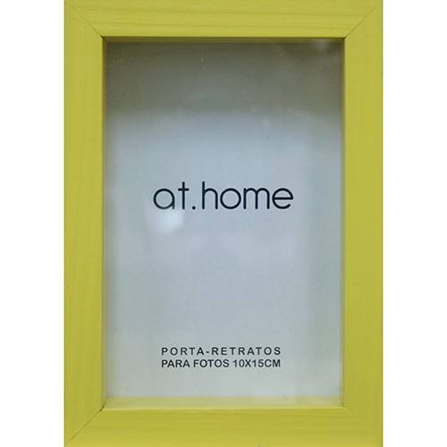 Porta-Retrato 66151 Caixa Liso Amarelo 10x15cm para 1 Foto - At.home