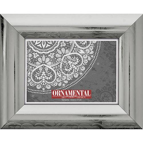 Porta-Retrato 26653 (15x21cm) Prata - Ornamental Design