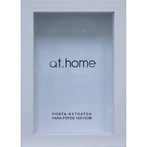 Porta-Retrato 66722 Caixa Color Branco 10x15cm para 1 Foto - At.home