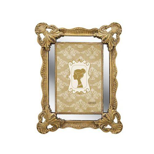 Porta Retrato Antique Dourado em Poliresina - 10X15