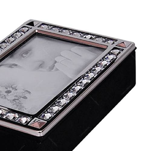Porta-Retrato Caixa Diamonds em Veludo - 20x6 Cm