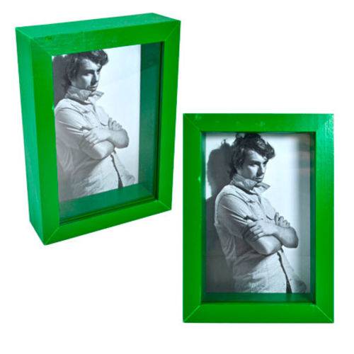Porta Retrato Caixa Verde 10x15 Cm
