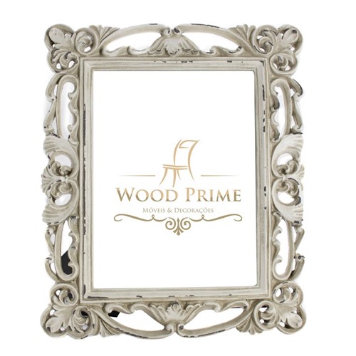 Porta-Retrato Clássico Acace 15x20 Branco Provençal Envelhecido - Wood Prime 26269