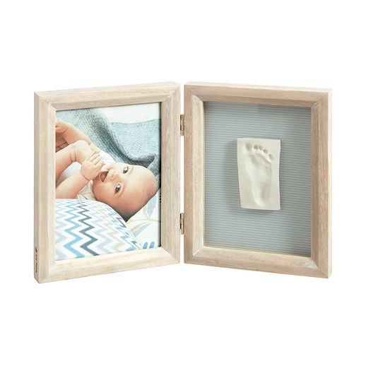Porta Retrato de Madeira com Molde My Baby Touch - Baby Art