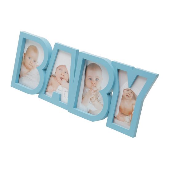Porta-Retrato de Plastico Baby para 4 Fotos 10X15 Azul