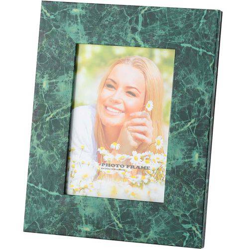 Porta Retrato de Plástico Marmore 10x15cm - Lyor Classic Verde