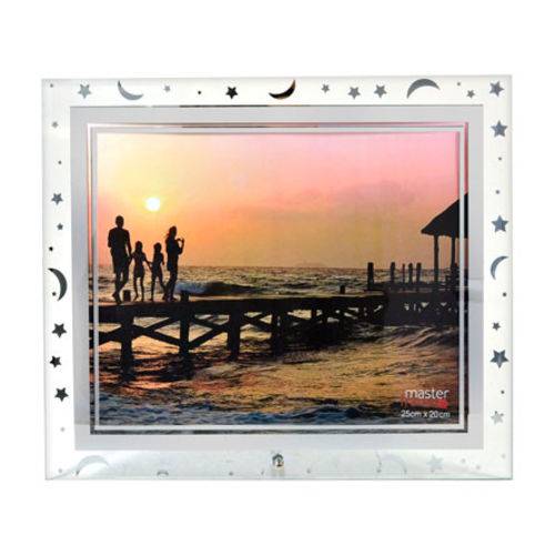Porta Retrato de Vidro Estrela 25x20 Cm