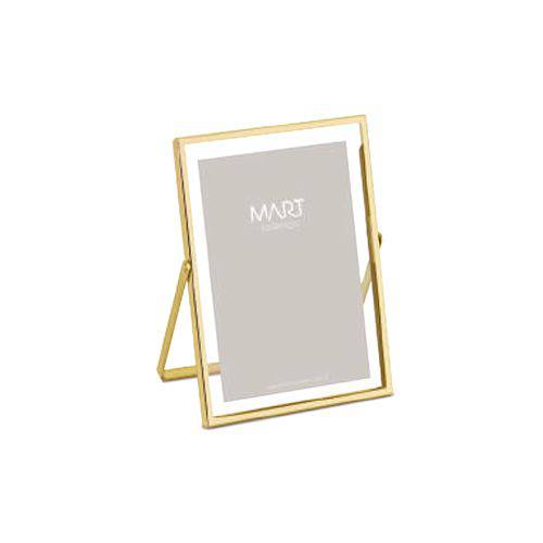 Porta Retrato Dourado em Metal 10x15cm - Mart