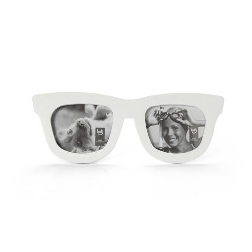 Porta Retrato Duplo Oculos Branco - Ludi