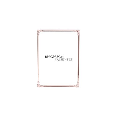 Porta Retrato em Inox Rose Fleur 20x25cm - Prestige