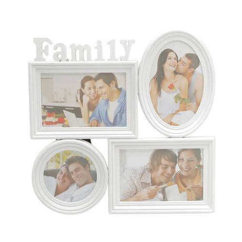 Porta Retrato Family - Branco - 3 Fotos 10 X 15 e 1 Foto 10 X 10
