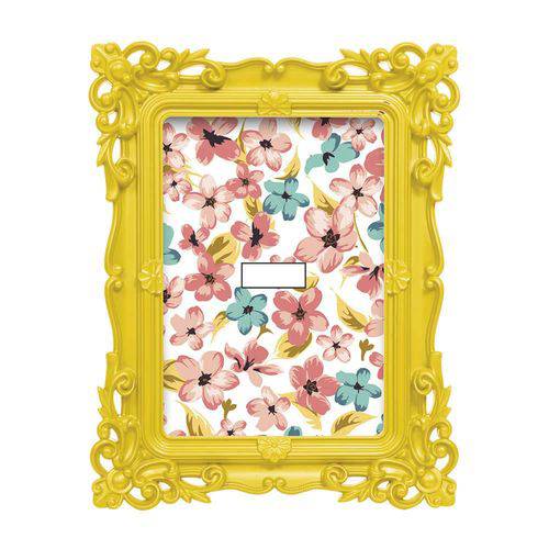 Porta-Retrato Flower 10x15 Cm Amarelo - 21,5x16,5 Cm