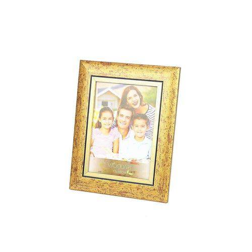 Porta Retrato Friso Dourado 13cmx18cm Rojemac