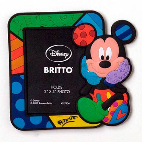 Porta Retrato Imantado Disney Romero Britto Mickey Emborrachado 10x11cm - Trevisan Concept