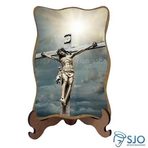 Porta-Retrato Jesus Crucificado - Modelo 3 | SJO Artigos Religiosos