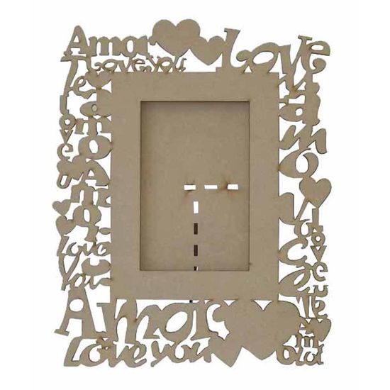 Porta Retrato Love Amor 10x15 - MDF Laser
