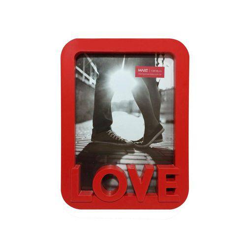 Porta Retrato Love Vermelho 13x18cm Mart