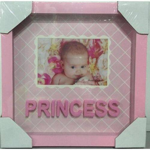 Porta Retrato Princess Rosa 13cm X 9cm para Bebe