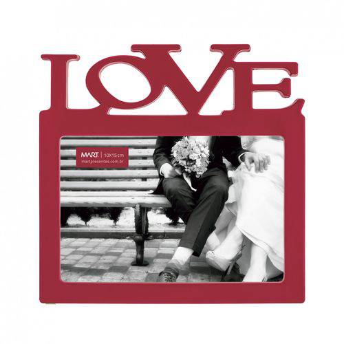Porta Retrato Retangular Love Mart Collection 10x15cm - Caixa com 6 Unidade - Vermelho
