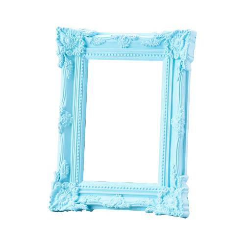 Porta Retrato Retro de Plástico Azul 20x25cm