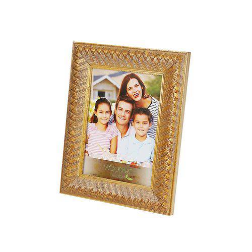 Porta-Retrato Rustic 10x15 Cm Dourado em Madeira - WoodArt