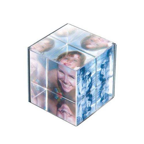 Porta Retrato Umbra Ice Cube Acrilico para 3 Fotos 6x6cm 028295066228