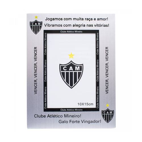 Porta Retrato Vertical 1 Foto 10x15cm Alumínio - Atlético Mineiro