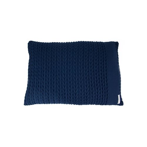 Porta Travesseiro de Tricot Azul Marinho Neville
