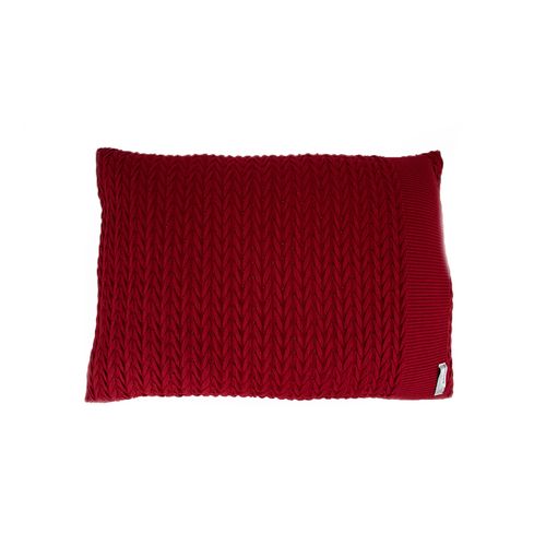 Porta Travesseiro de Tricot Vermelho Queimado Neville