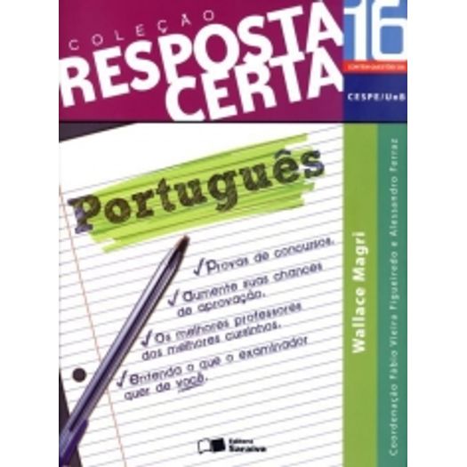 Portugues - Resposta Certa Vol 16 - Saraiva