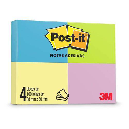 Post-it 653 38mm X 50mm 4 Un Neon 3m 05577