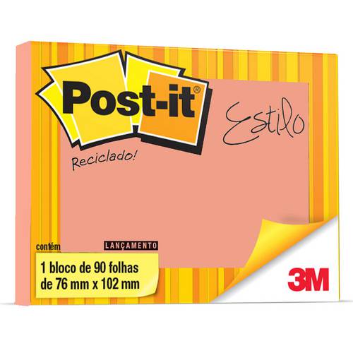 Post-It 76 X 102mm 90 Folhas Reciclado Post-It 3m