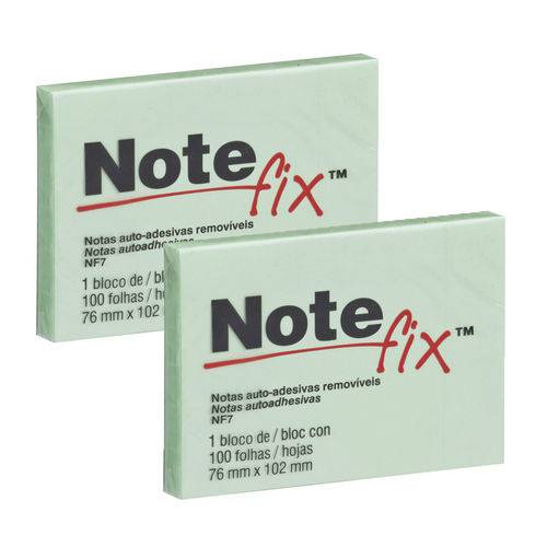 Post It 76X102 C/100Fls Verde Notefix