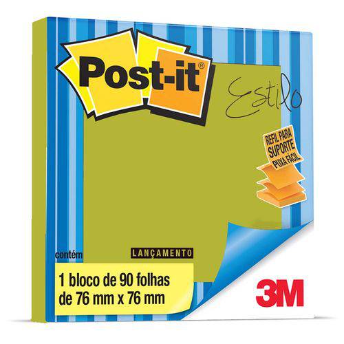 Post-it Refil Pop-up 76 X 76 Mm Estilo Limão Neon com 90 Folhas 3m
