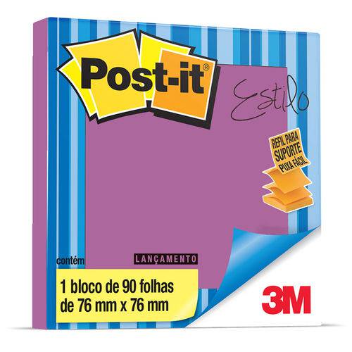 Post-it Refil Pop-up 76 X 76 Mm Estilo Roxo com 90 Folhas 3m