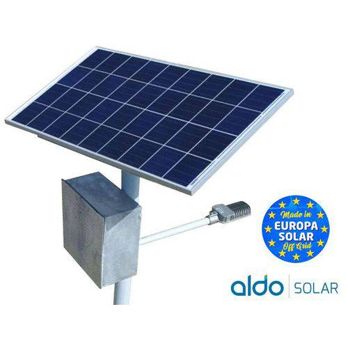 Poste Solar Gerador Energia Autonomo Aldo Solar Led 15w Painel 55w Bat 90a Bluesolar Victron Alumini