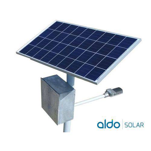 Poste Solar Gerador Energia Autonomo Aldo Solar Led 15w Painel 55w Bat 90a Bluesolar Victron Alumini