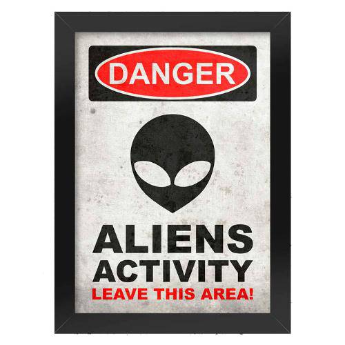 Poster com Moldura Danger Aliens Activity