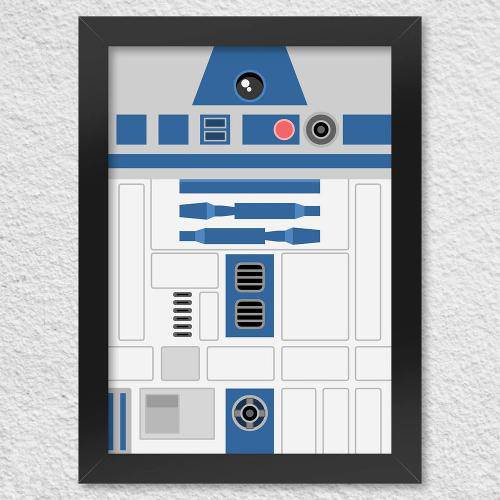 Poster com Moldura Geek Side Faces - R2